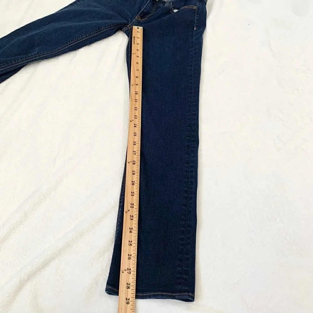 J.Crew Stretch Straight Leg Jeans Dark Wash Indigo Blue Women's‎ 26